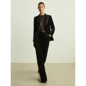 REISS PARISA Velvet Single Breasted Suit Blazer